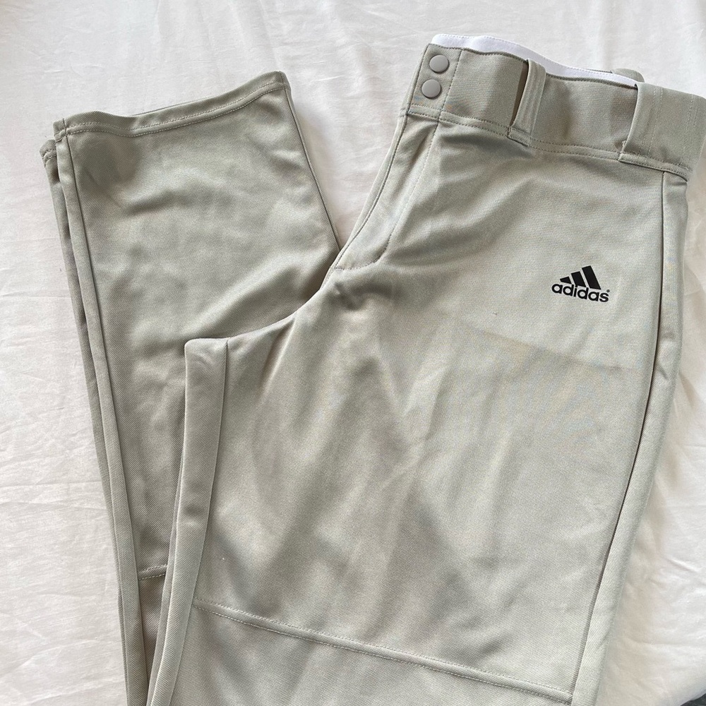 ✔️Adidas Baseball Pants Grey Elite Diamond Sz Large